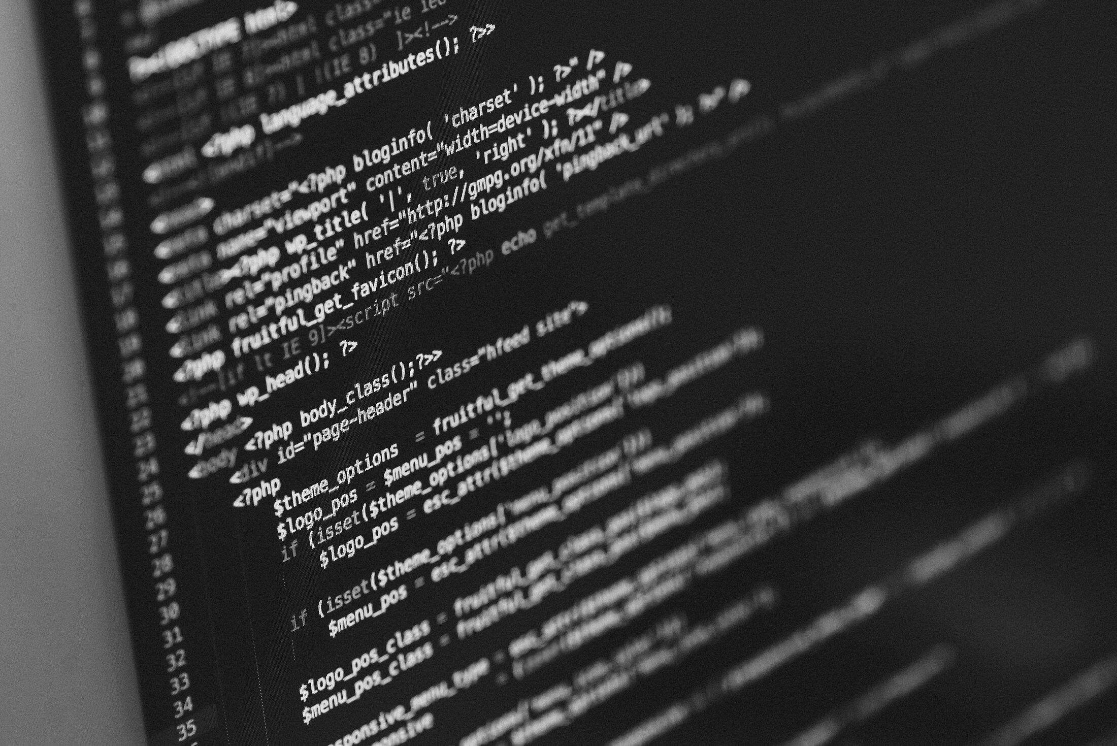 Quelltext auf einem Bildschirm
